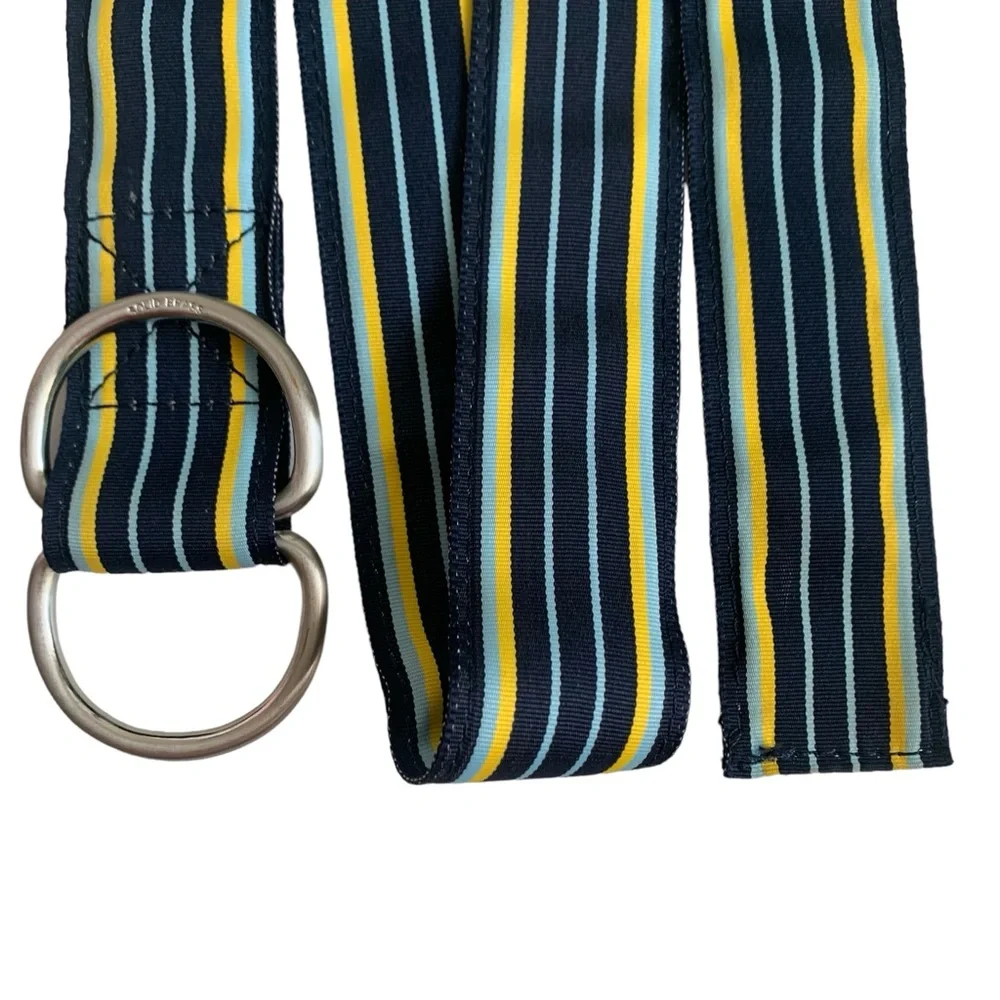 J Crew Fabric Classic Striped Ribbon Belt Size L/XL - Picture 3 of 7